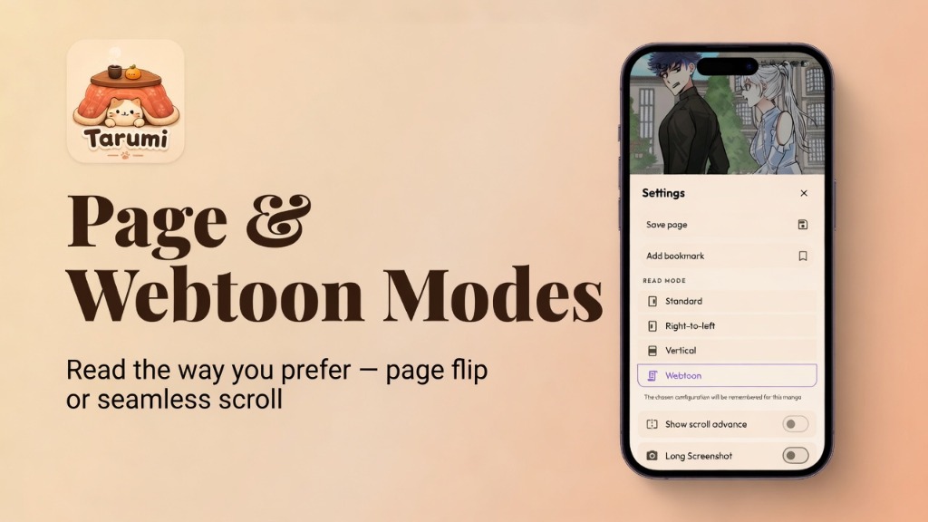 Page & Webtoon Modes